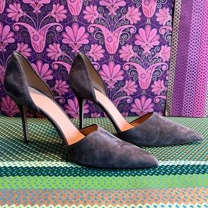 J Crew Gray Suede D’orsay